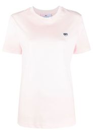 Chiara Ferragni Eyelike-patch short-sleeve T-shirt - Rosa