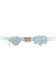 Chiara Ferragni Eyelike-motif buckled belt - Blu