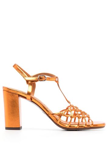 Chie Mihara metallic-effect 90mm sandals - Arancione