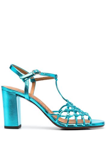 Chie Mihara Bassi 90mm metallic leather sandals - Blu