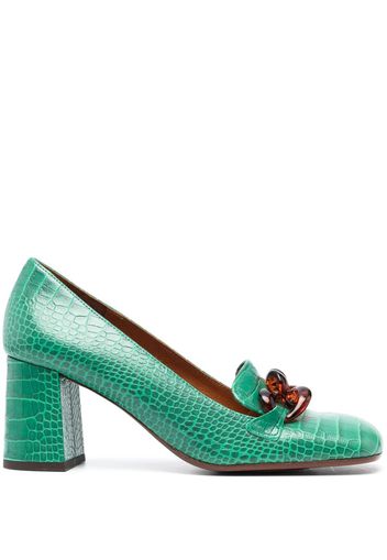 Chie Mihara Ranja leather 75mm pumps - Verde