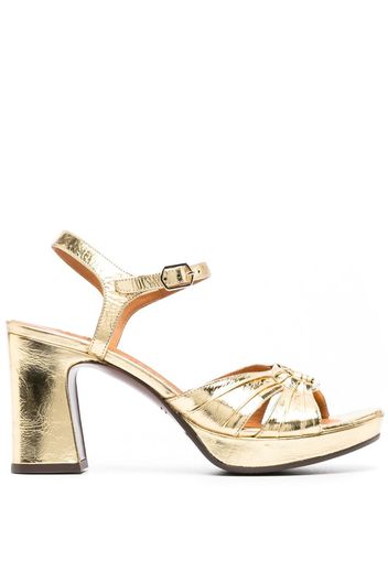 Chie Mihara 90mm metallic-finish sandals - Oro