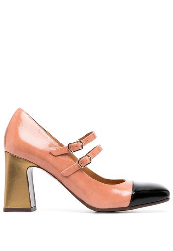 Chie Mihara Oly 85mm block-heel pumps - Oro