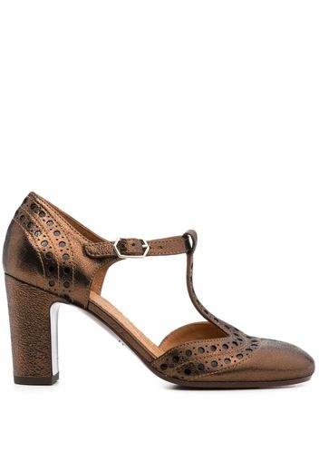 Chie Mihara Wante 75mm metallic-leather pumps - Oro