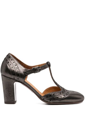 Chie Mihara Wante 75mm metallic-leather pumps - Argento