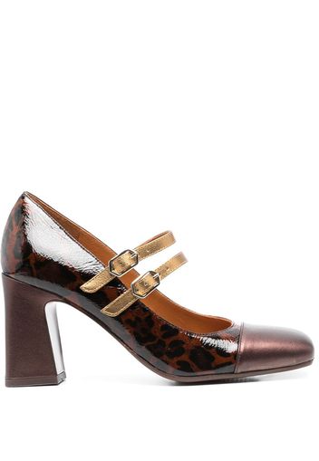 Chie Mihara 90mm colour-block leather pumps - Marrone