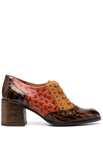 Chie Mihara Brogues Galoni con design color-block 70mm - Marrone