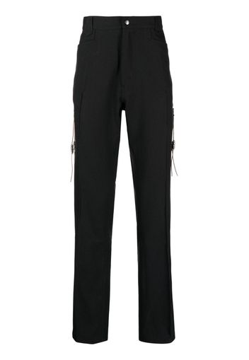 Children Of The Discordance zip detail straigth-leg trousers - Nero