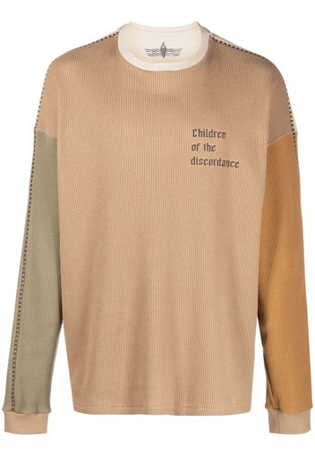 Children Of The Discordance colour-block-design knit jumper - Marrone