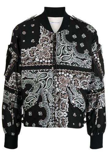 Children Of The Discordance bandana-print cotton bomber jacket - Nero