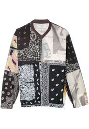 Children Of The Discordance patchwork pattern-print cotton jumper - Toni neutri