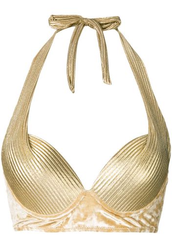 Top bikini metallico