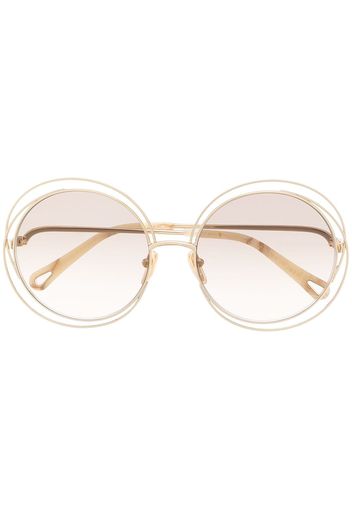 Chloé Eyewear oversized-round frame sunglasses - Oro