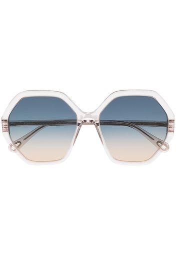 Chloé Eyewear Esther octagonal-frame sunglasses - Toni neutri