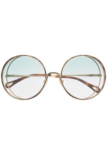 Chloé Eyewear oversize round-frame sunglasses - Oro