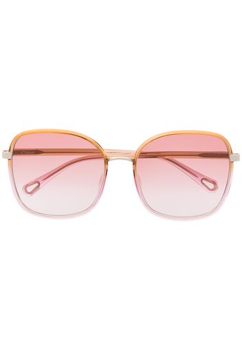 Chloé Eyewear Occhiali da sole oversize Franky - Giallo