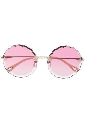 Chloé Eyewear Occhiali da sole tondie Rosie - Oro