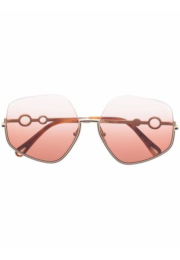 Chloé Eyewear oversized-frame gradient sunglasses - Oro