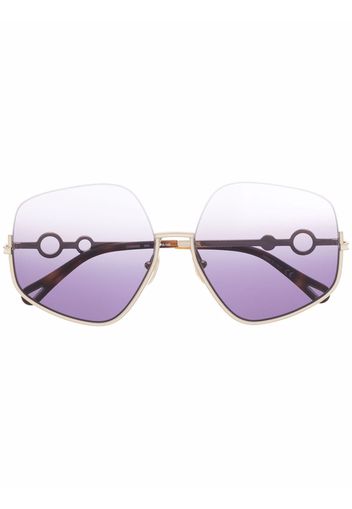 Chloé Eyewear oversized-frame gradient sunglasses - Oro