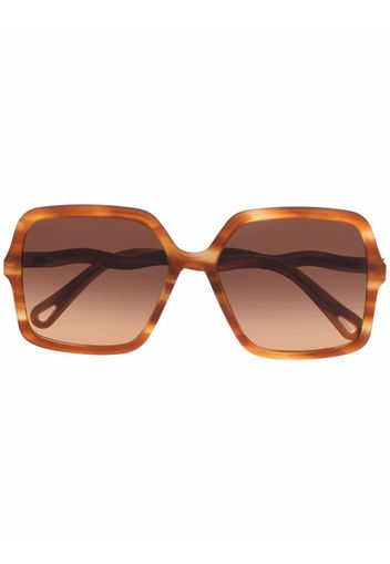 Chloé Eyewear Occhiali da sole squadrati Zelie - Marrone