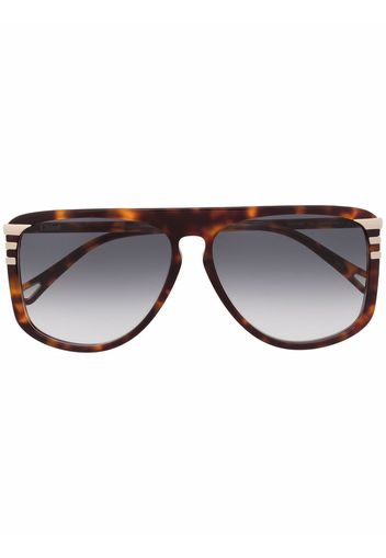 Chloé Eyewear Occhiali da sole tartarugati - Marrone