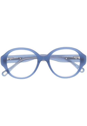 Chloé Eyewear Occhiali tondi Mirtha - Blu