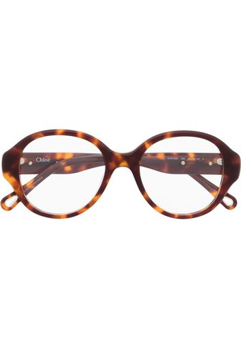 Chloé Eyewear round-frame optical glasses - Marrone