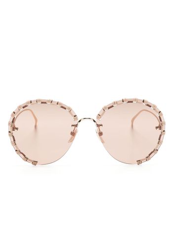 Chloé Eyewear Idora round-frame sunglasses - Oro