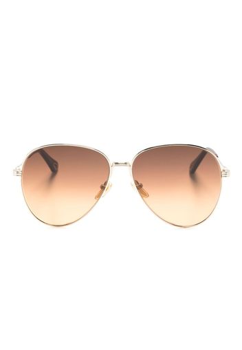 Chloé Eyewear gradient-lenses pilot-frame sunglasses - Oro