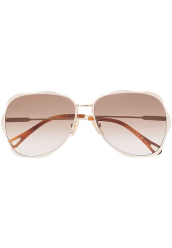 Chloé Eyewear Occhiali da sole oversize - Oro