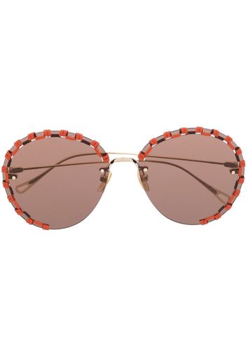 Chloé Eyewear Occhiali da sole tondi - Arancione