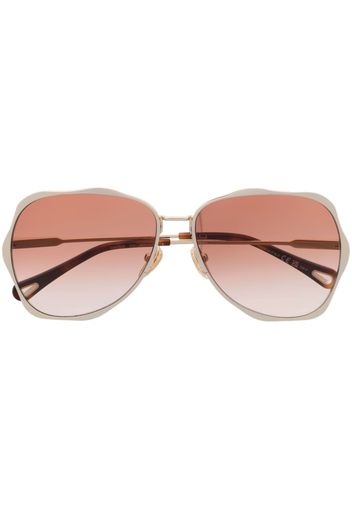 Chloé Eyewear Honore pilot-frame sunglasses - Oro