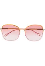 Chloé Eyewear Occhiali da sole oversize Franky - Giallo