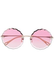 Chloé Eyewear Occhiali da sole tondie Rosie - Oro