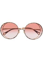 Chloé Eyewear Occhiali da sole oversize tondi - Oro