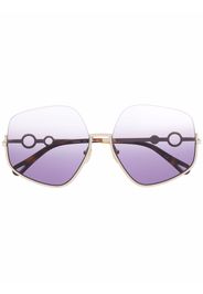 Chloé Eyewear oversized-frame gradient sunglasses - Oro