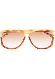 Chloé Eyewear pilot-frame tortoiseshell-effect sunglasses - Arancione