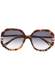 Chloé Eyewear Occhiali da sole geometrici - Marrone