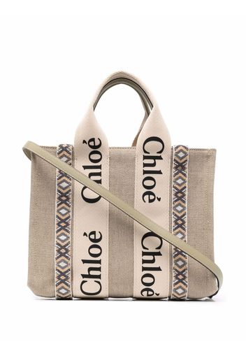 Chloe Gosselin logo-print tote bag - Verde