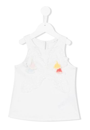 butterfly embroidered tank top