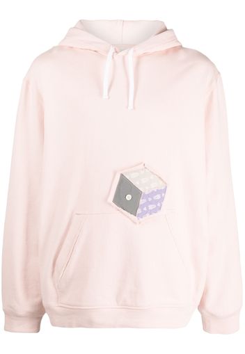 Chloe Nardin dice-patchwork cotton hoodie - Rosa