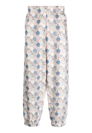 Chloe Nardin geometric-print cotton pants - Blu