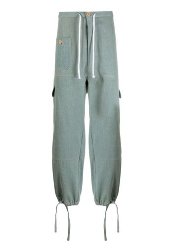 Chloe Nardin panelled washed denim trousers - Blu