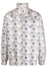 Chloe Nardin geometric-pattern cotton lightweight jacket - Blu