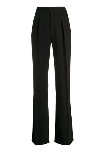 pleated wide leg trousers