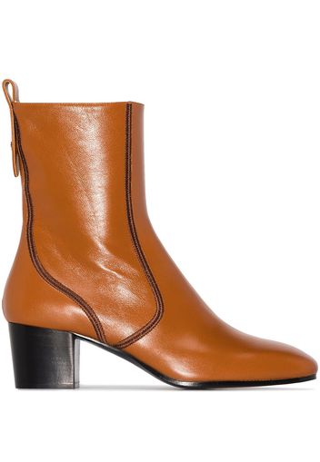 Chloé Brown Goldee 50 round toe boots - Marrone