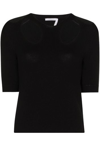 Chloé cut-out knitted top - Nero