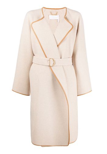 belted mid-length coat