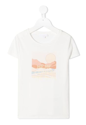 Chloé Kids T-shirt Here Comes The Sun - Bianco