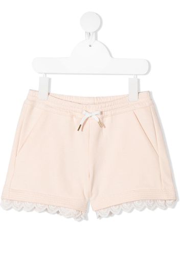 embroidered trim shorts